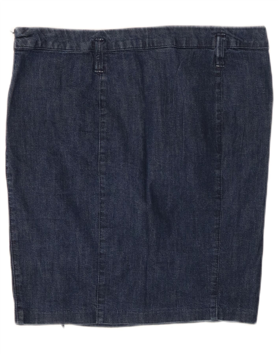 BENETTON Dame Denim Nederdel IT 44 Medium W30 Marineblå Bomuld