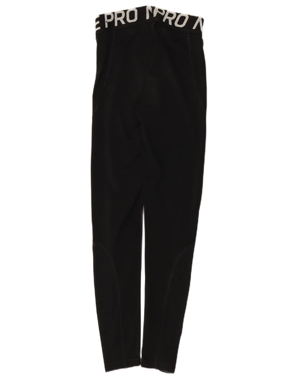 Nike Dame Dri Fit Grafiske Leggings UK 12 Medium Sort Polyester
