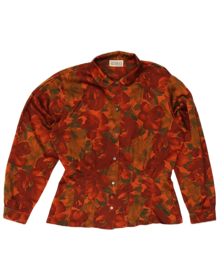 Penny Black Womens Oversized Shirt Bluse UK 10 Small Red Floral