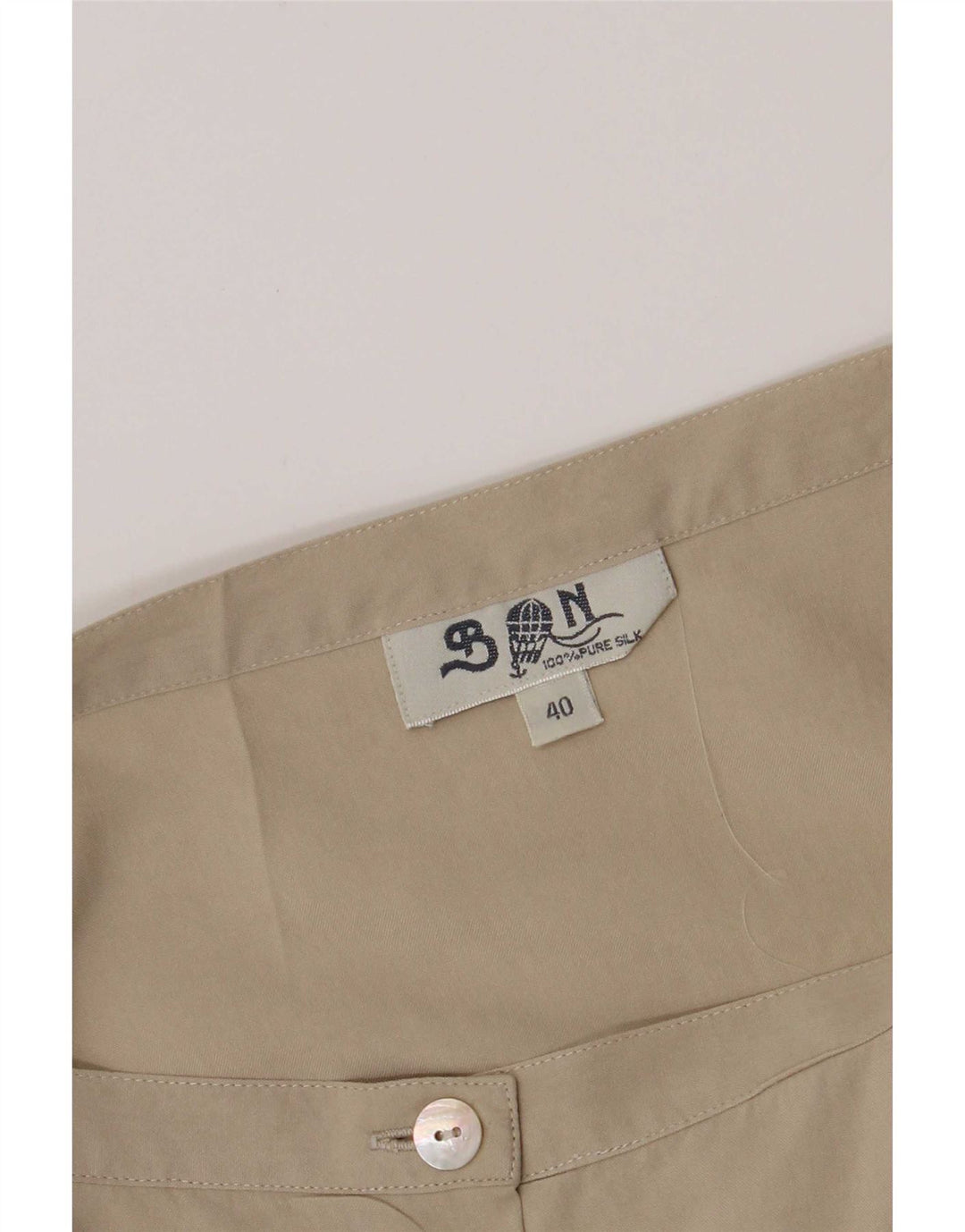 Blunauta Dame A-Line Nederdel IT 40 Small W28 Beige Silke