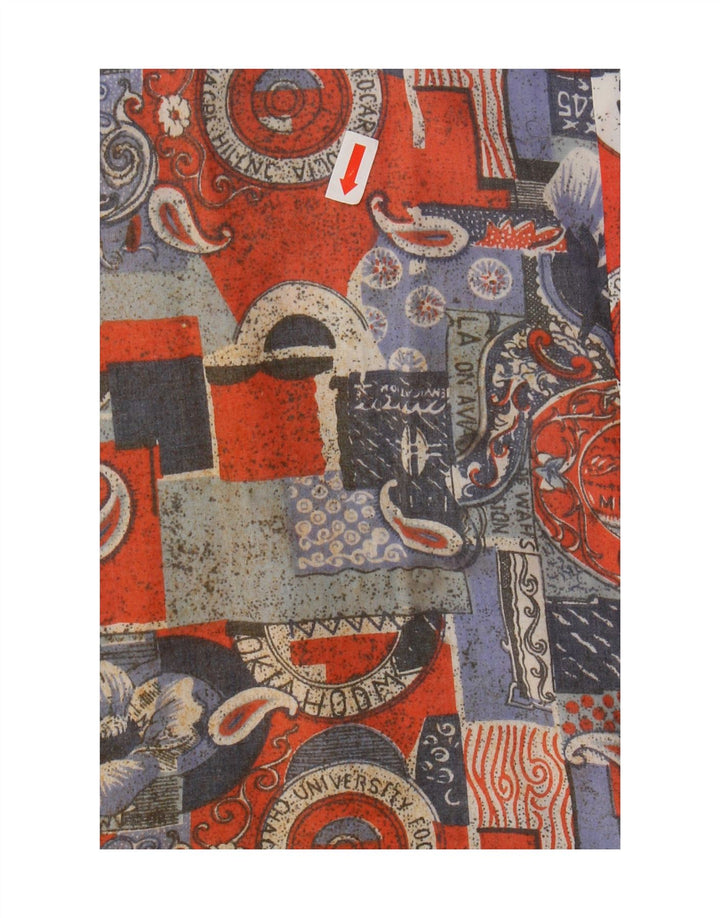 VINTAGE Mens Short Sleeve Shirt XL Multicoloured Patchwork Viscose Vintage Vintage and Second-Hand Vintage from Messina Hembry 