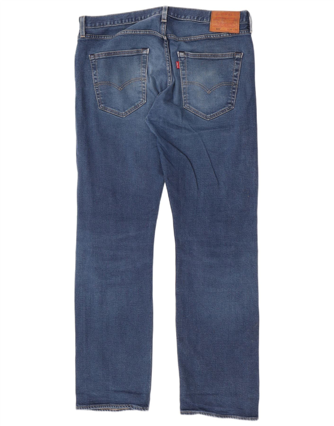 Levi's Herre 501 lige jeans W36 L32 blå bomuld