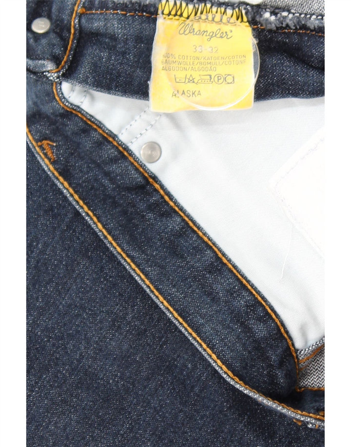 Wrangler Herre Alaska Straight Jeans W33 L27 Blå Bomuld