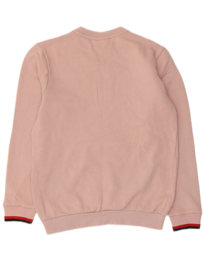 Fila Dame Oversized Sweatshirt Jumper UK 2 2XS Pink Bomuld