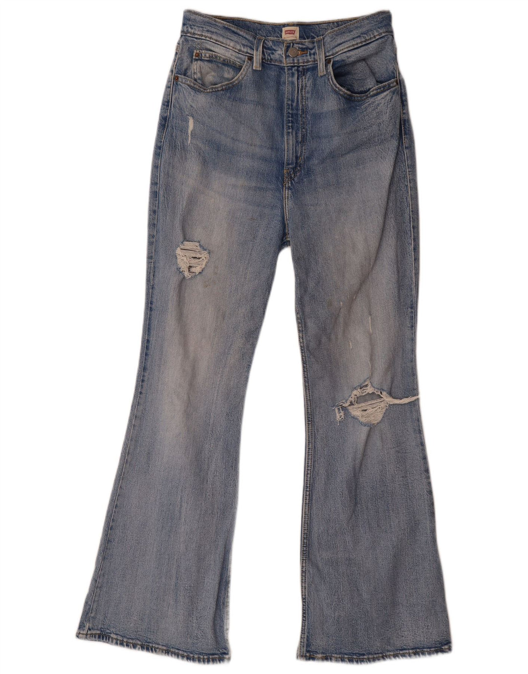 Levi's Kvinders Distressed Flared Jeans W28 L29 Blå Bomuld