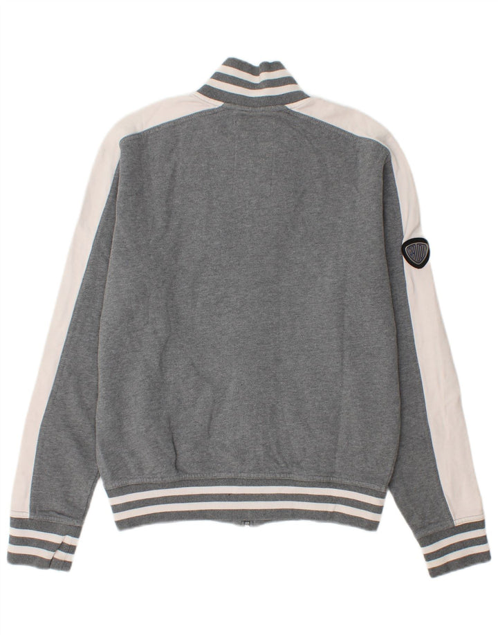 Gaudi Graphic Tracksuit Top Jacket UK 10 Small Grey Colourblock