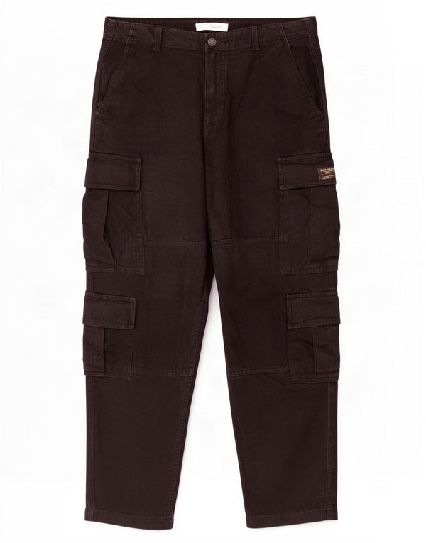 Zara Herre Straight Cargo Bukser EU 44 Large W34 L27 Sort