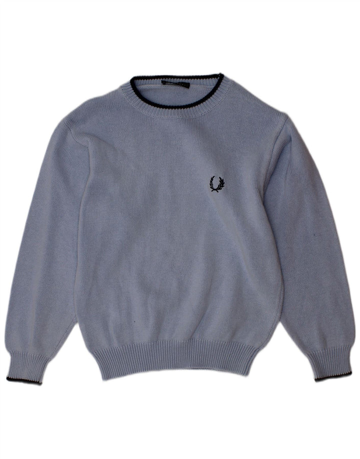 Fred Perry drenge sweater med rund hals 5-6 år blå bomuld