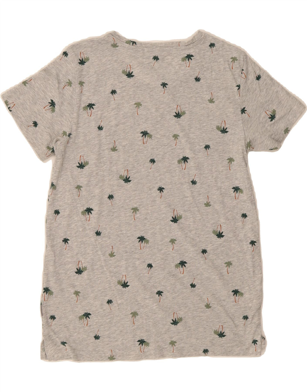 EDDIE BAUER Womens Abstract Pattern T-Shirt Top UK 10 Small Grey Cotton Vintage Eddie Bauer and Second-Hand Eddie Bauer from Messina Hembry 