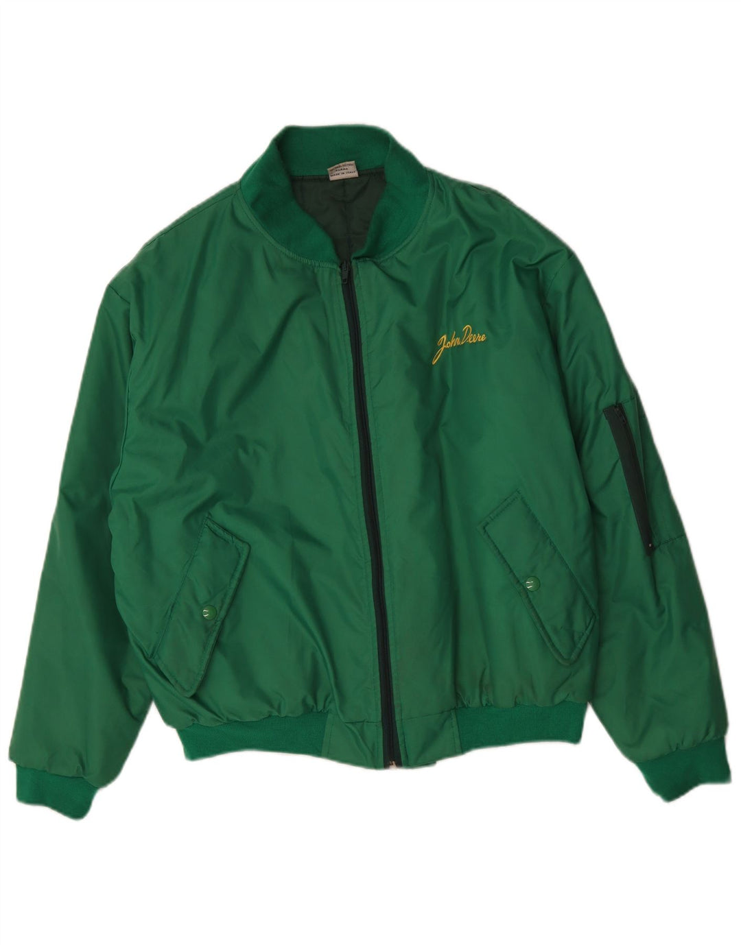 John Deere Herre Loose Fit Bomber Jacket UK 38 Medium Green Polyamid