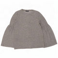Zara Dame Trafaluc Top Langærmet UK 10 Små Grå Flecked