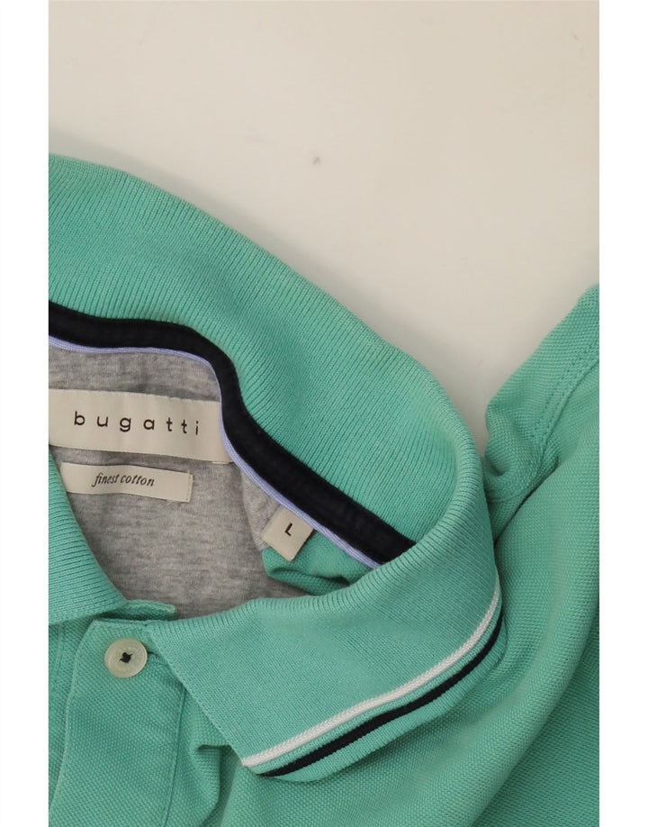 BUGATTI Mens Polo Shirt Large Green Cotton Vintage Bugatti and Second-Hand Bugatti from Messina Hembry 