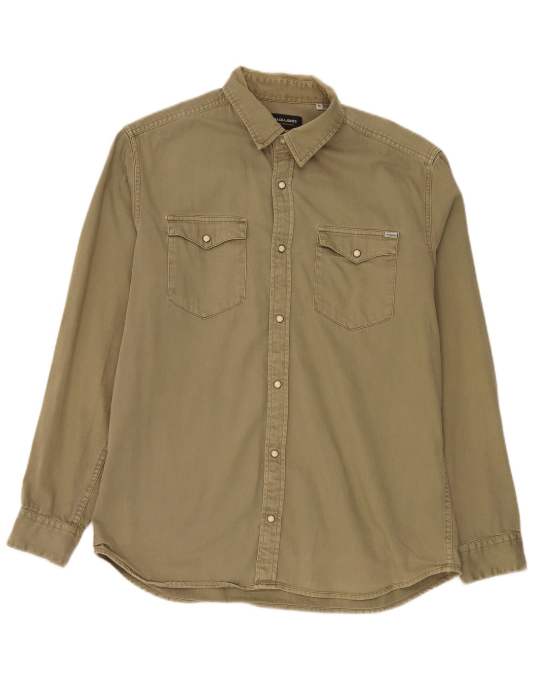 Jack & Jones Herre Denim Shirt XL Khaki