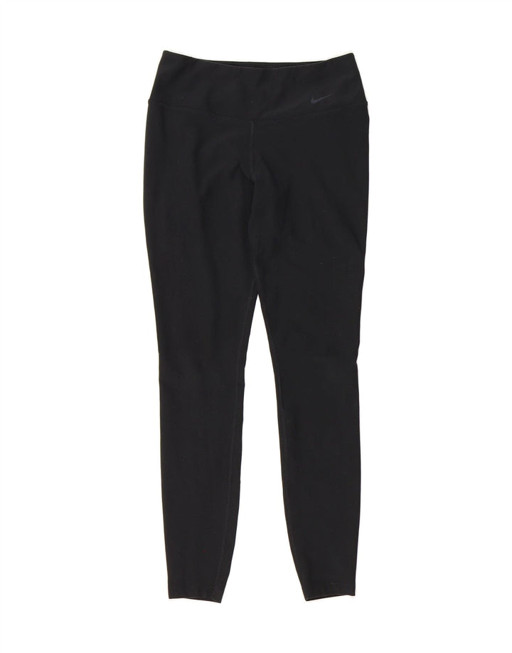 NIKE Womens Dri Fit Leggings UK 10 Small Black Polyester Vintage Nike and Second-Hand Nike from Messina Hembry 