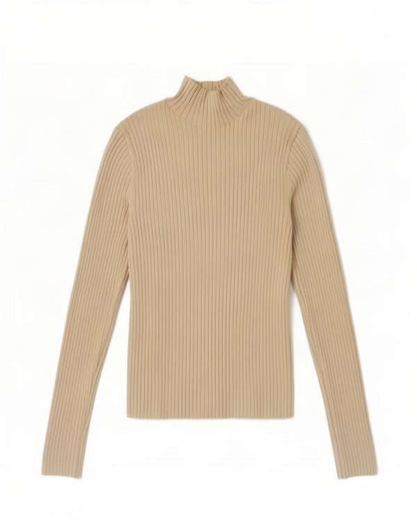 Zara Dame Turtle Neck Jumper Sweater UK 12 Medium Off White