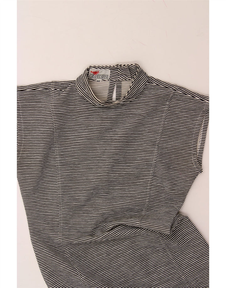 GB.PEDRINI Womens Sleeveless Sheath Dress IT 42 Medium Grey Pinstripe Vintage GB.PEDRINI and Second-Hand GB.PEDRINI from Messina Hembry 