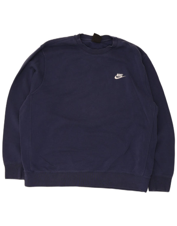 Nike sweatshirt til mænd XL marineblå bomuld
