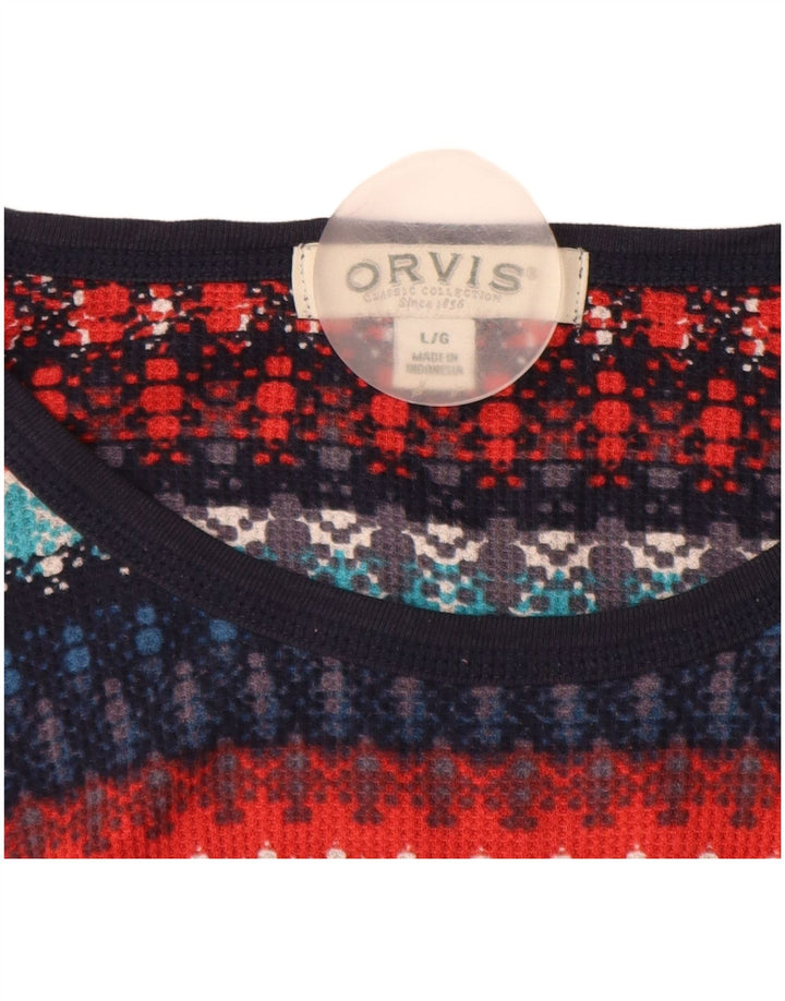 ORVIS Dame Boat Neck Jumper Sweater UK 14 Stor Flerfarvet Stribet