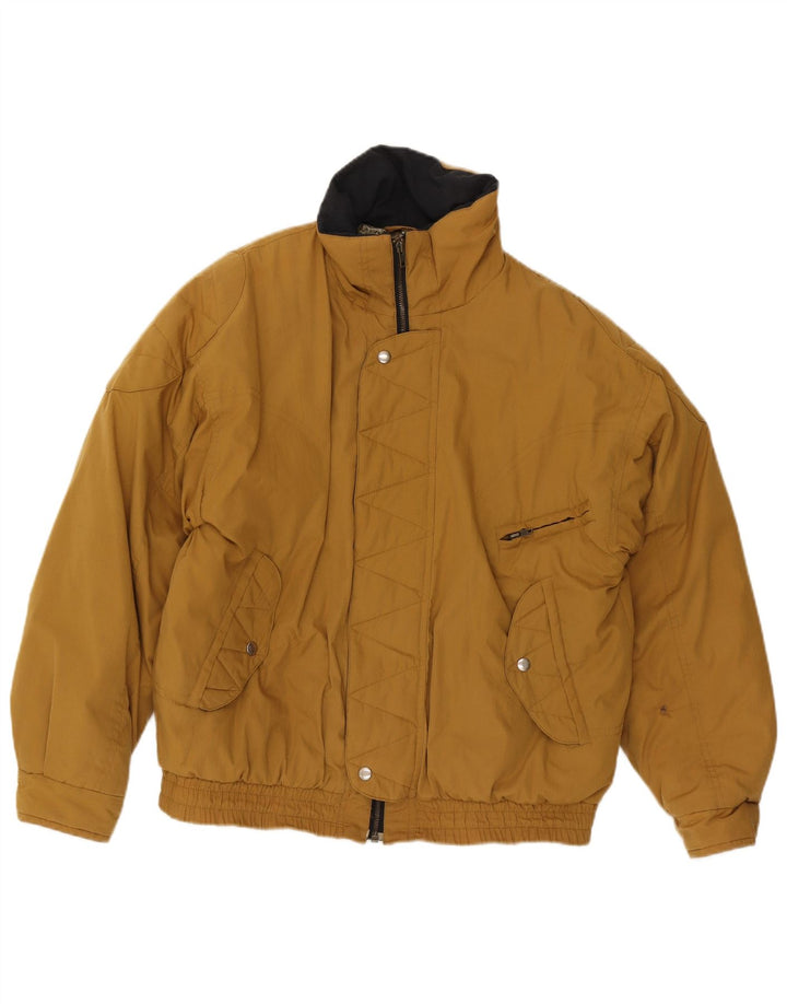 Vintage polstret bomberjakke til mænd IT 48 Medium Brun