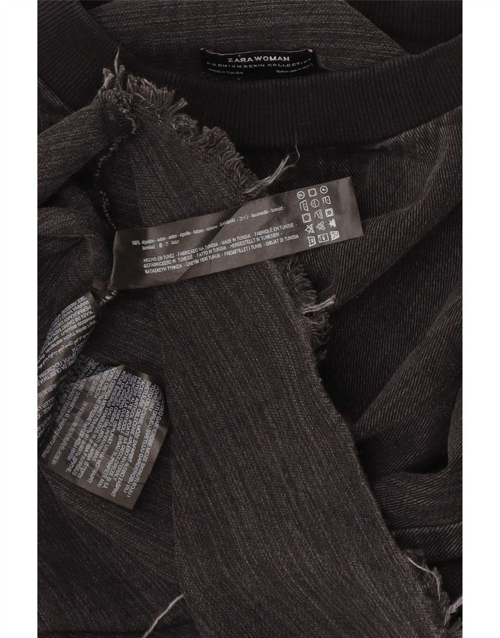 Zara Sweatshirt Jumper UK 14 Medium Sort Bomuld