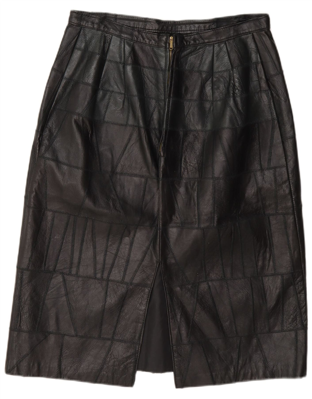 Vintage lædernederdel til kvinder W28 Small Black