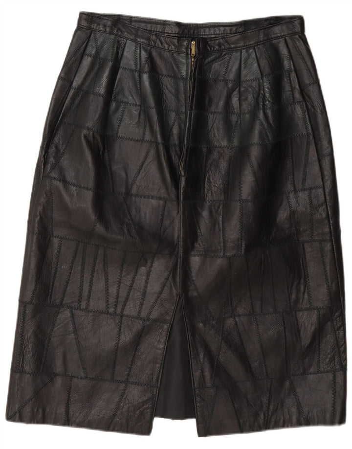 Vintage lædernederdel til kvinder W28 Small Black