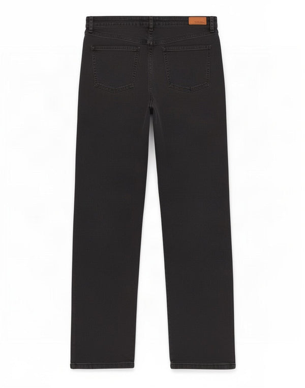 Fat Face Dame Straight Jeans UK 14 Large W34 L30 Black Bomuld
