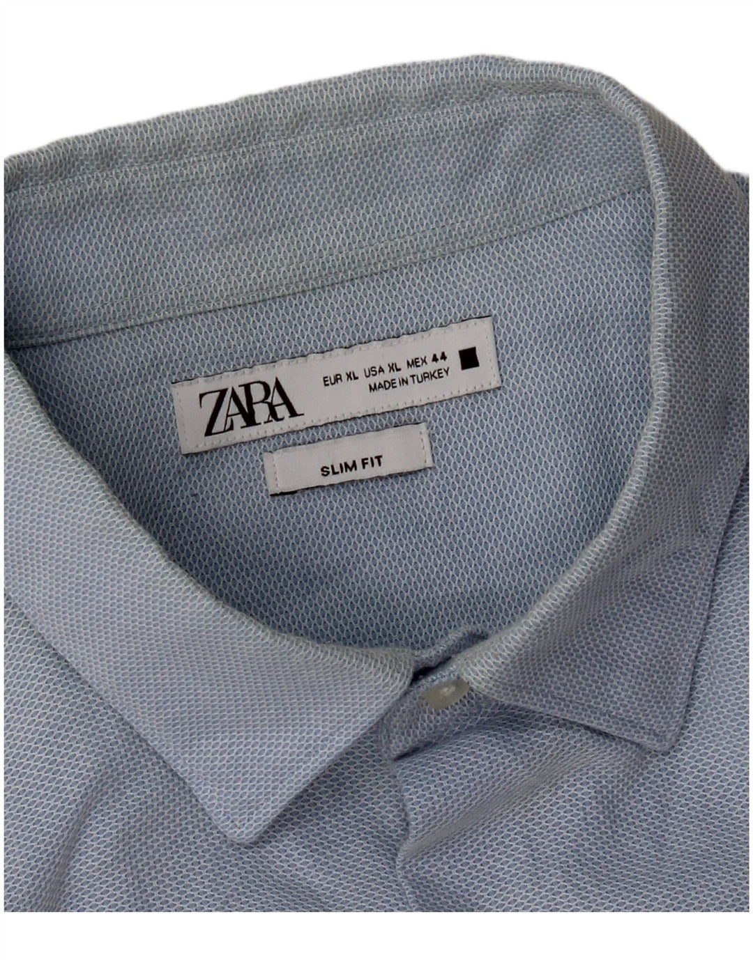 Zara Herre Slim Fit Shirt XL Blå