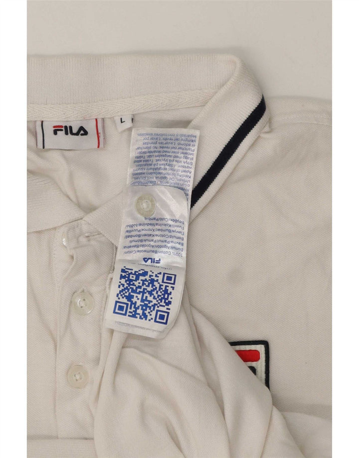 Fila Poloskjorte til mænd Stor hvidstribet bomuld