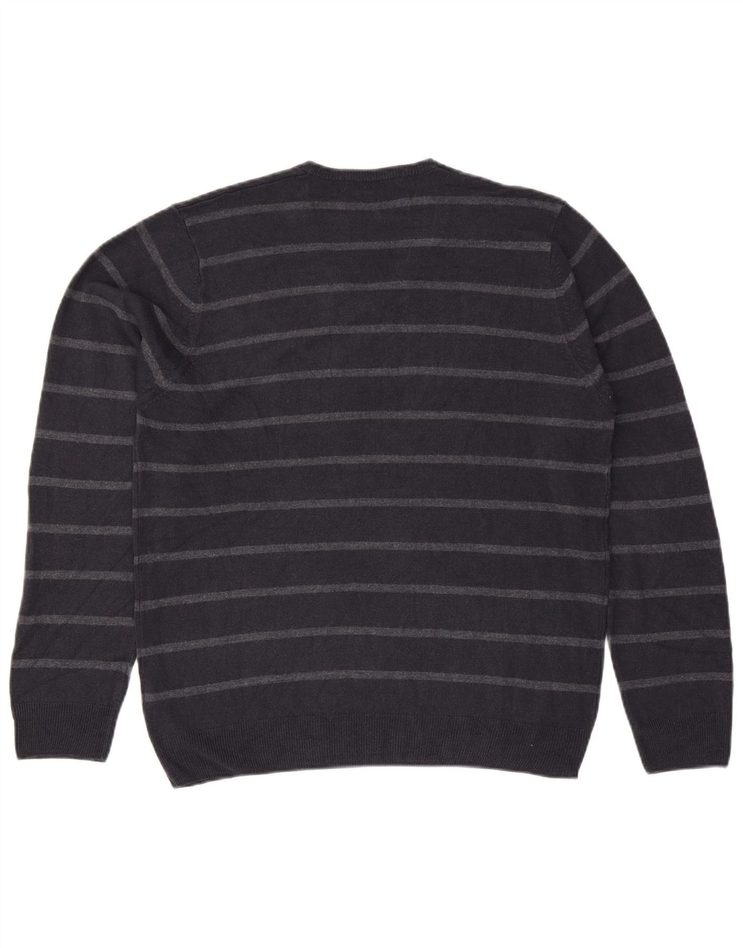 Marks & Spencer Herre V-hals sweater Stor marineblå stribet akryl