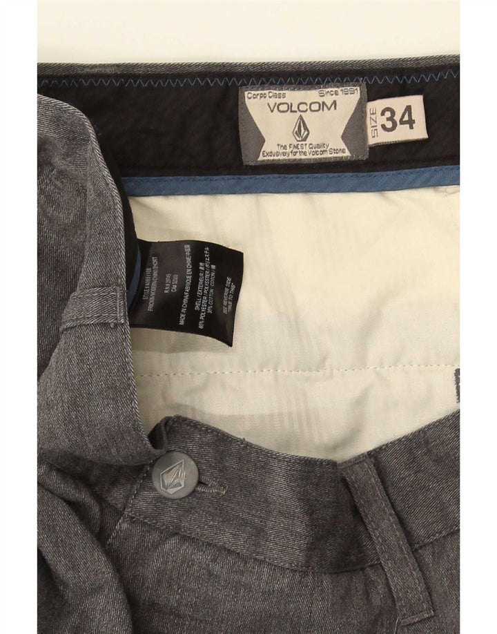 Volcom Herre Chino-shorts W34 Large Grey Flecked Bomuld