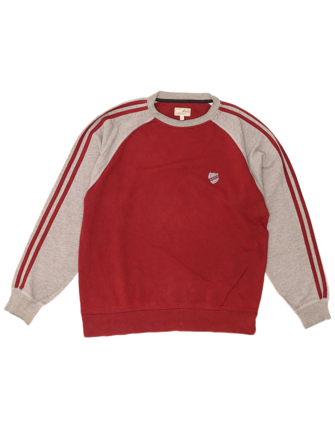 ASICS Sweatshirt til mænd Medium Rød Colourblock Bomuld