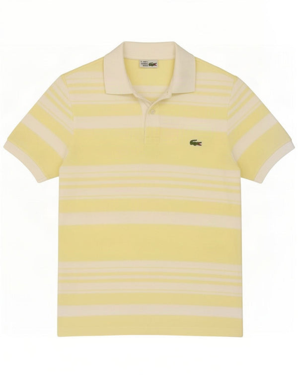 Lacoste herre polo shirt lille gul stribet