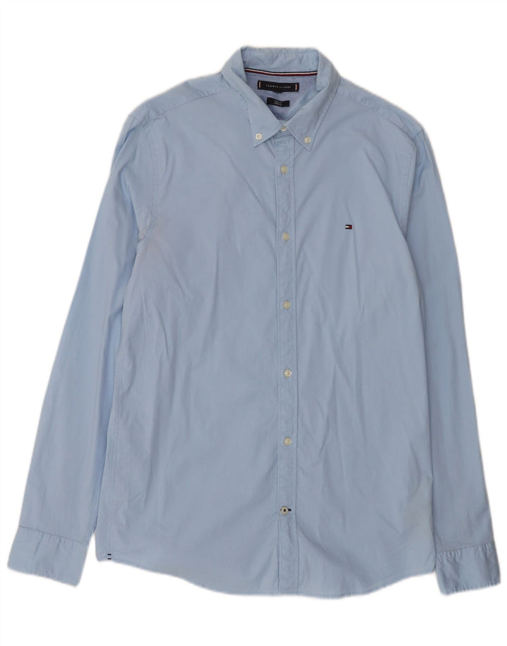 Tommy Hilfiger Herre Slim Fit Skjorte Large Blue