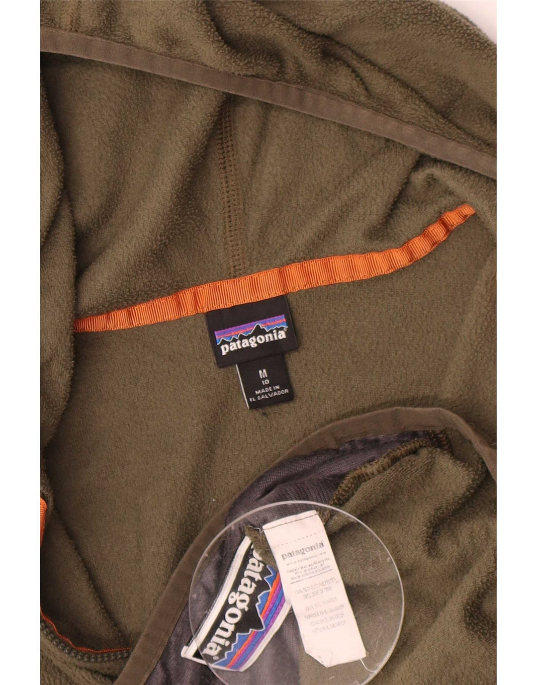 Patagonia Boys Hættejakke i fleece 9-10 år Medium Khaki Polyester