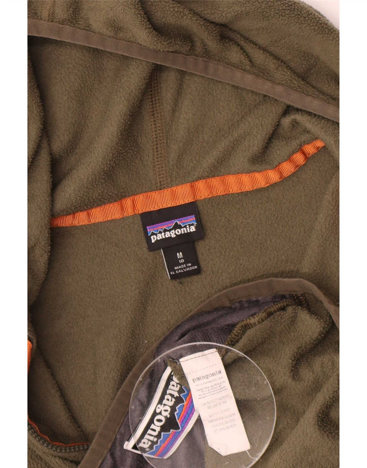 Patagonia Boys Hættejakke i fleece 9-10 år Medium Khaki Polyester