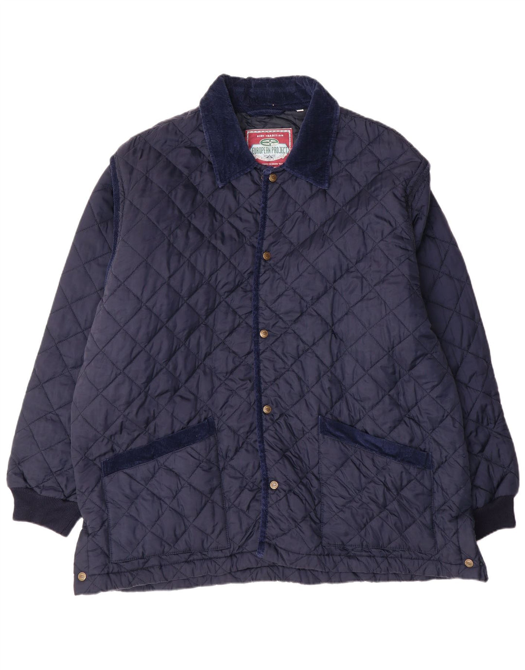European Project Herre Quilted Jacket UK 44 2XL Navy Blue Nylon