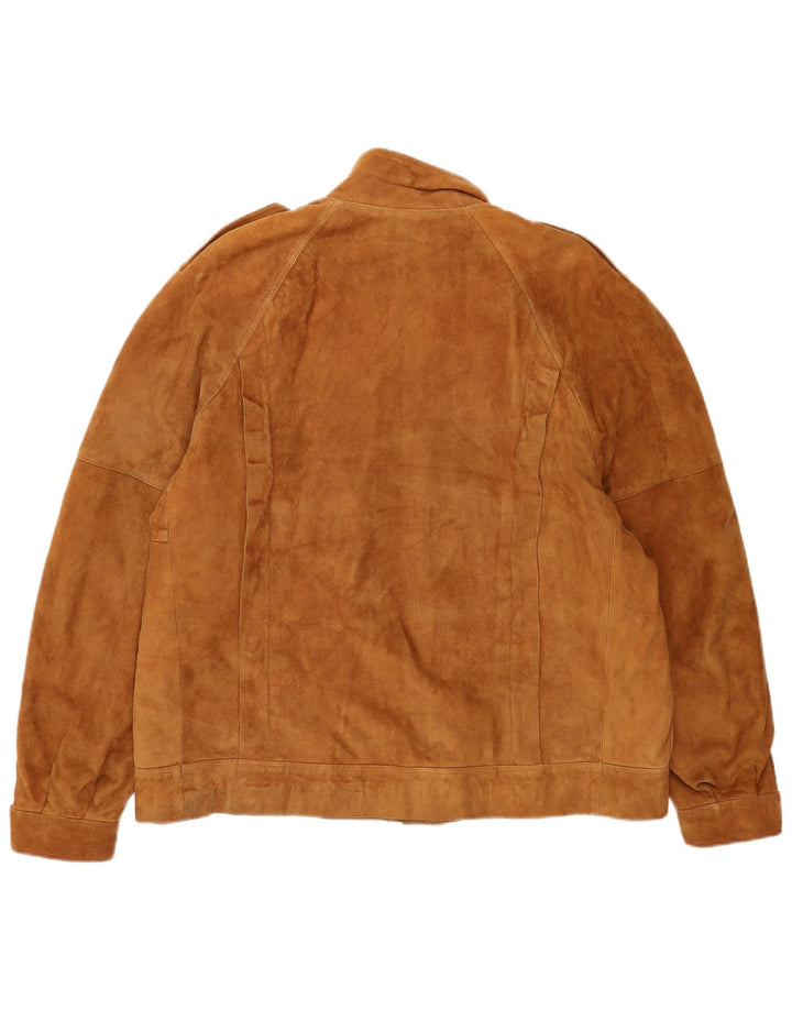 Fibok Herre Military Suede Jacket UK 42 XL Beige
