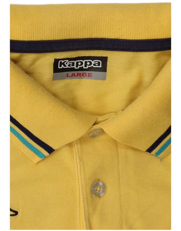 Kappa Herre Polo Shirt Stor Gul
