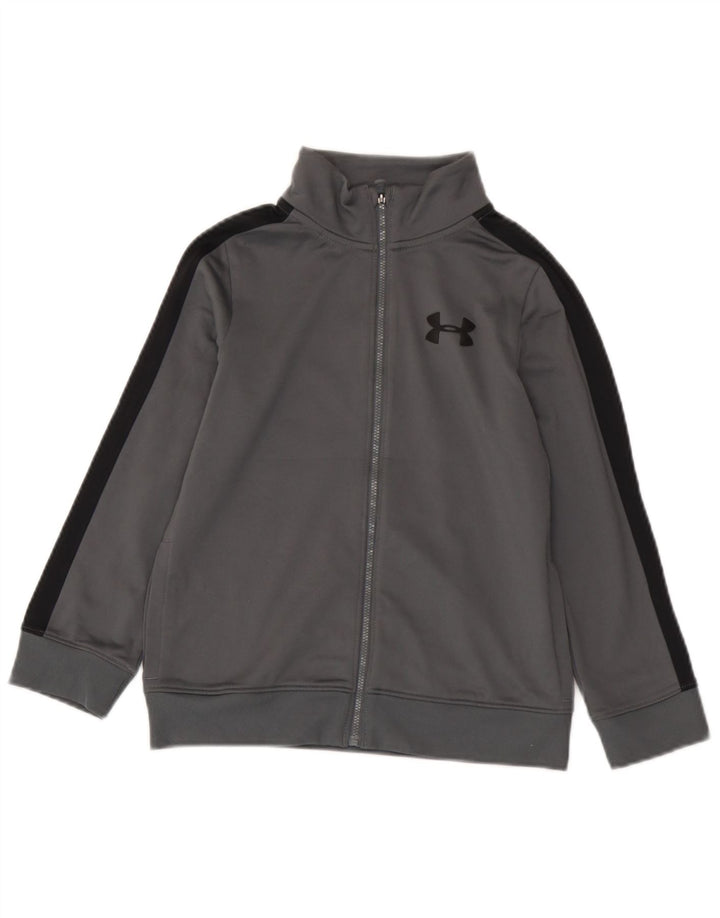 Under Armour drenge træningsdragt topjakke 7-8 år lille grå farveblok