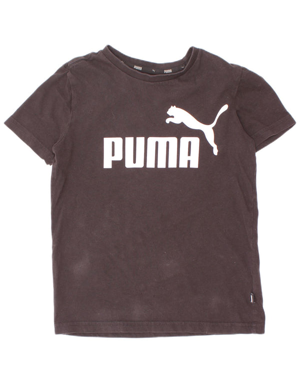 Puma drenge grafisk t-shirt top 9-10 år sort bomuld