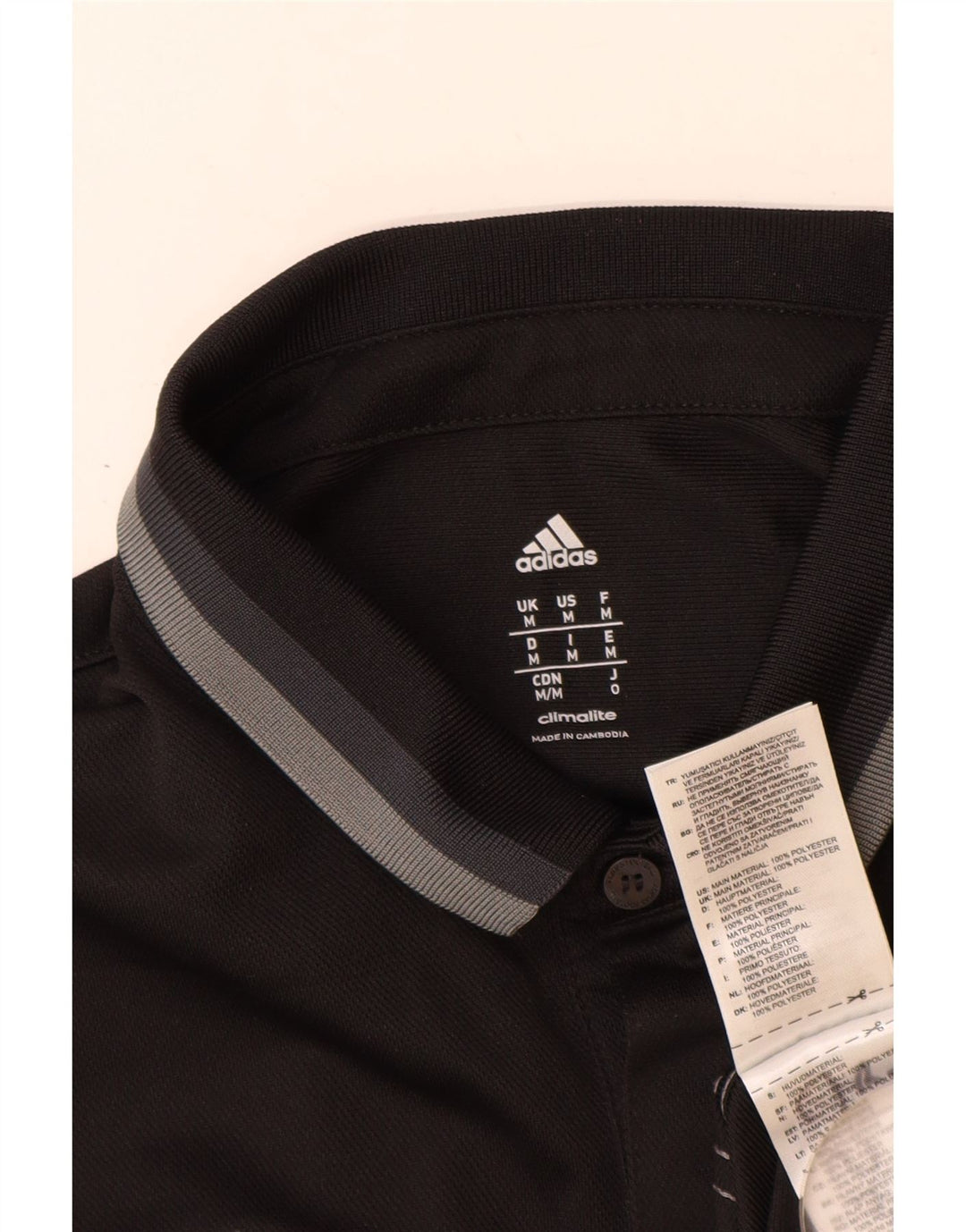 Adidas Herre Northern Ireland Schools Polo Shirt Medium Sort Polyester