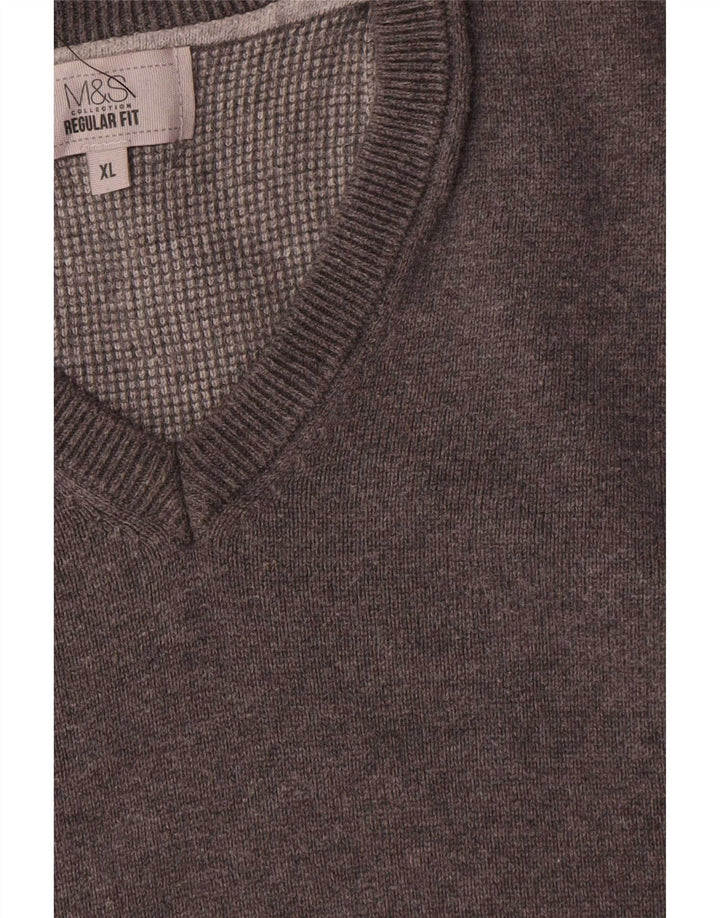 Marks & Spencer Herre Regular Fit Vest Tank Top XL Grå Bomuld
