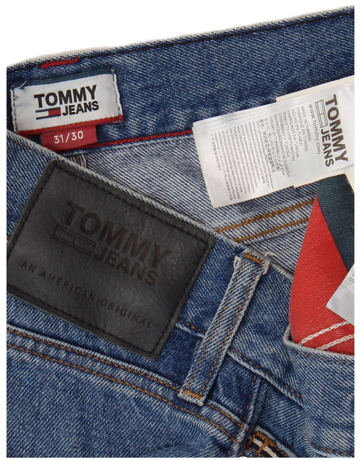 TOMMY HILFIGER Herre Relaxed Fit Cropped Jeans W31 L25 Blå Bomuld