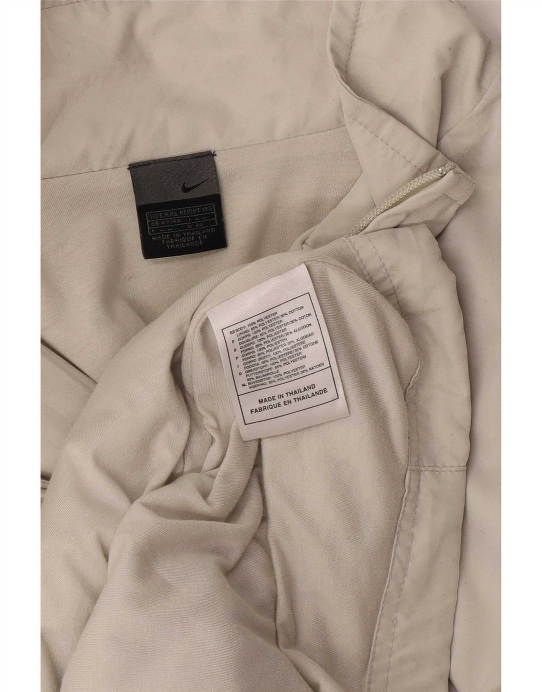 Nike Træningsdragt til mænd, topjakke UK 47/48 2XL Beige Colourblock Polyester