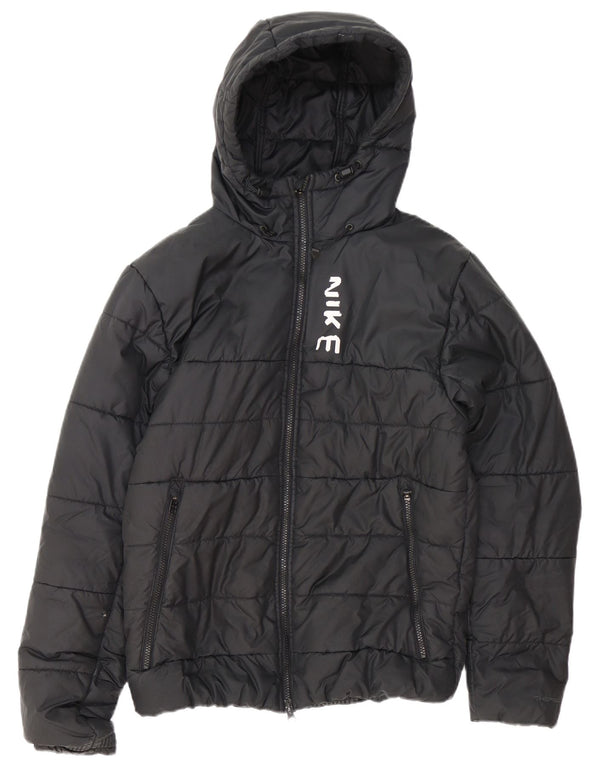 Nike Mens Therma-Fit Hooded Padded Jacket UK 38 Medium Black Polyester