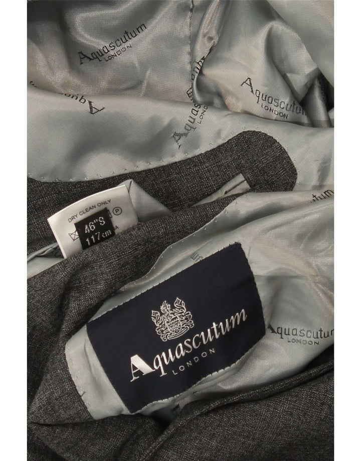 Aquascutum Herre 2-knaps blazerjakke UK 46 3XL Grå uld