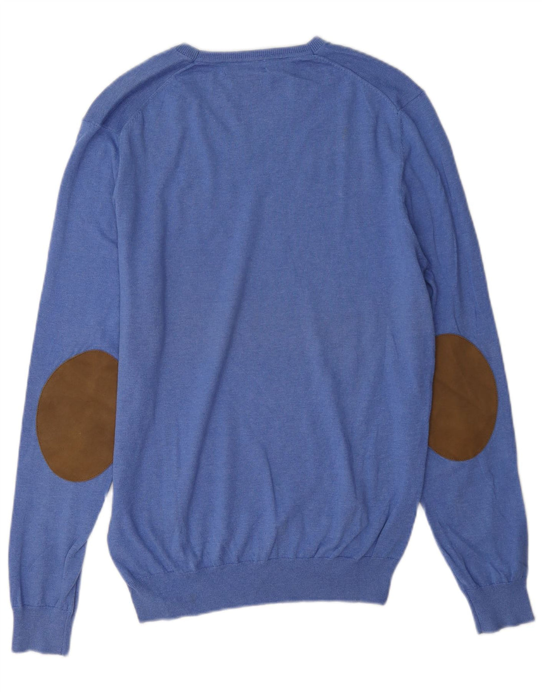 Massimo Dutti Herre V-hals sweater Medium Blå Bomuld