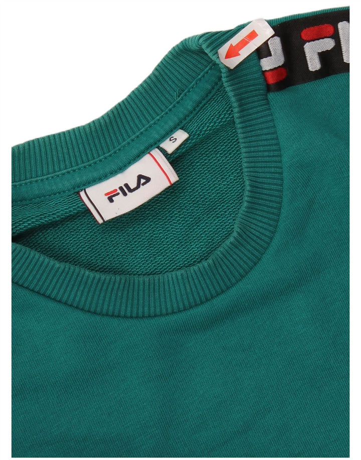 Fila Herre Grafisk Sweatshirt Jumper Lille Grøn Bomuld