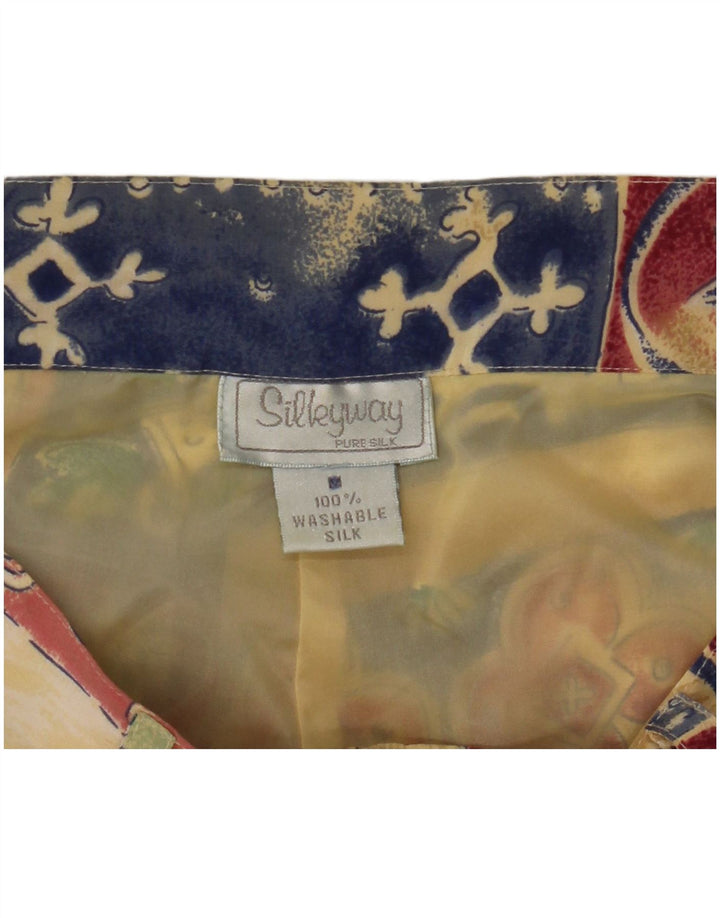 Vintage Kvinders Pegged Chino Shorts W28 Medium Flerfarvet Patchwork Silke